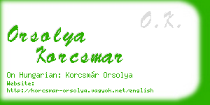 orsolya korcsmar business card